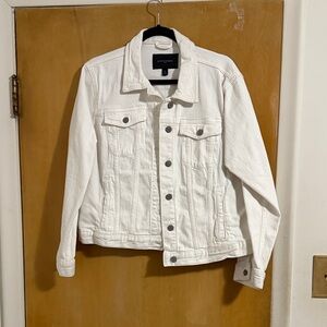 Banana Republic White Classic Denim Jacket
